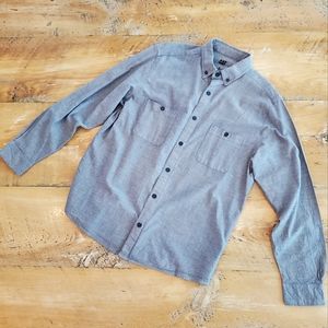 Cat Workwear Men's Classic Oxford Long Sleeve Work Shirt Size L Denim